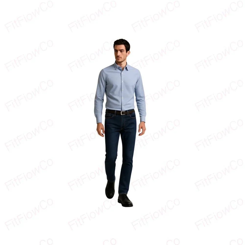 Banana Republic 80s Two Ply Slim Fit Light Blue Shirt S | Premium Cotton